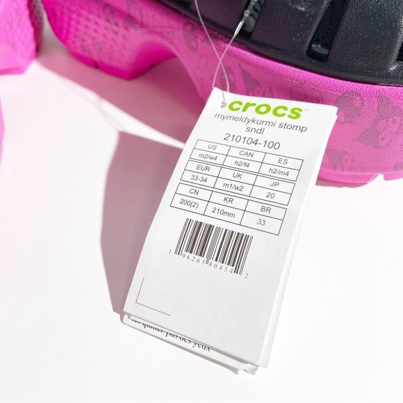NWT Crocs Platform Sanrio Stomp Sandals, My Melody and Keromi Platform Shoes - Picture 13 of 13